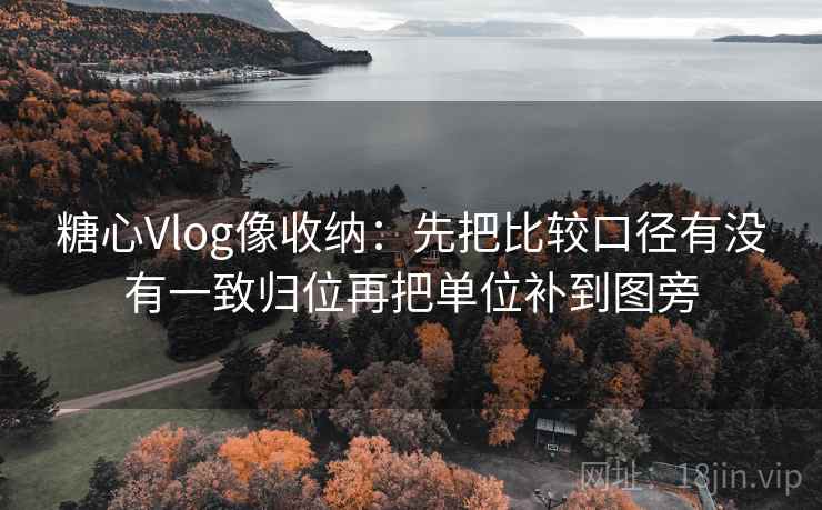 糖心Vlog像收纳：先把比较口径有没有一致归位再把单位补到图旁